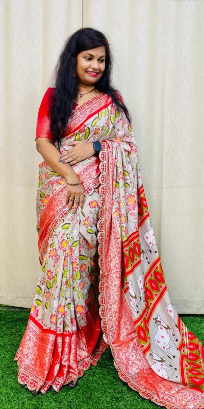 MS 466 Grey Color Dola Silk Saree With Zari Weaving Border Saree Casual, Wedding, Festive, Events . Expected Delivery  4-6 Working Days @1649/- only | Sarees, Bollywood Sarees, Creative Sarees, Designer Sarees, Embroidered Sarees, Ethnic Saree, Modern Digital sarees, Party Wear Sarees