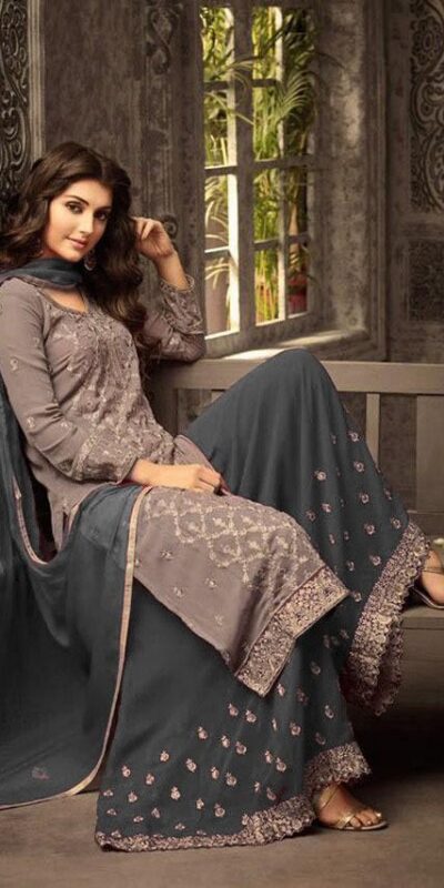 FC 47001 Grey Color Georgette With Embroidery work With Stone Suit Casual, Wedding, Party, Festive, Events Etc.4-6 Working Days@ 1849/-only | Jump Suits, Salwar suit, Casual Suits, Creative suits, Designer Suits, Palazzo Suits, Party Wear Suits, Patiala Suits, Straight Suits