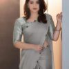 AC Lady Grey Color Rangoli Silk Handwork And Cutwork With Pearl Saree Casual, Wedding, Festive, Events . Expected Delivery  4-6 Working Days @1899/- only                                                                                                                                             | Sarees, Bollywood Sarees, Creative Sarees, Designer Sarees, Embroidered Sarees, Ethnic Saree, Modern Digital sarees, Party Wear Sarees