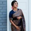 KP 5084 Navy Blue Color Soft Lichi Silk Jacquard Work On All Over Saree Casual, Wedding, Festive, Events . Expected Delivery  4-6 Working Days @1349/- only                                                                                                                                             | Sarees, Bollywood Sarees, Creative Sarees, Designer Sarees, Embroidered Sarees, Ethnic Saree, Modern Digital sarees, Party Wear Sarees