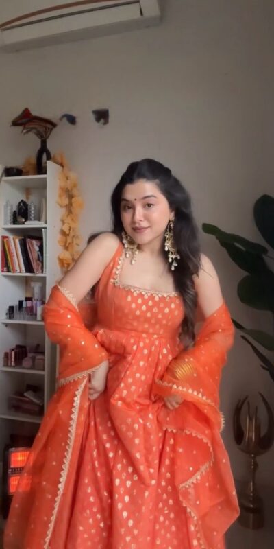 RTC 5832 Orange Color Jacquard silk weaving with Lace border Anarkal Suit , Wedding, Party, Festive, Events. Expected Delivery 4-6 Working Days @2149/-Only | Anarkali Suits, Bollywood Anarkali, Creative-Anarkali, Designer Anarkali, Embroidered Anarkali, Party Wear Anarkali
