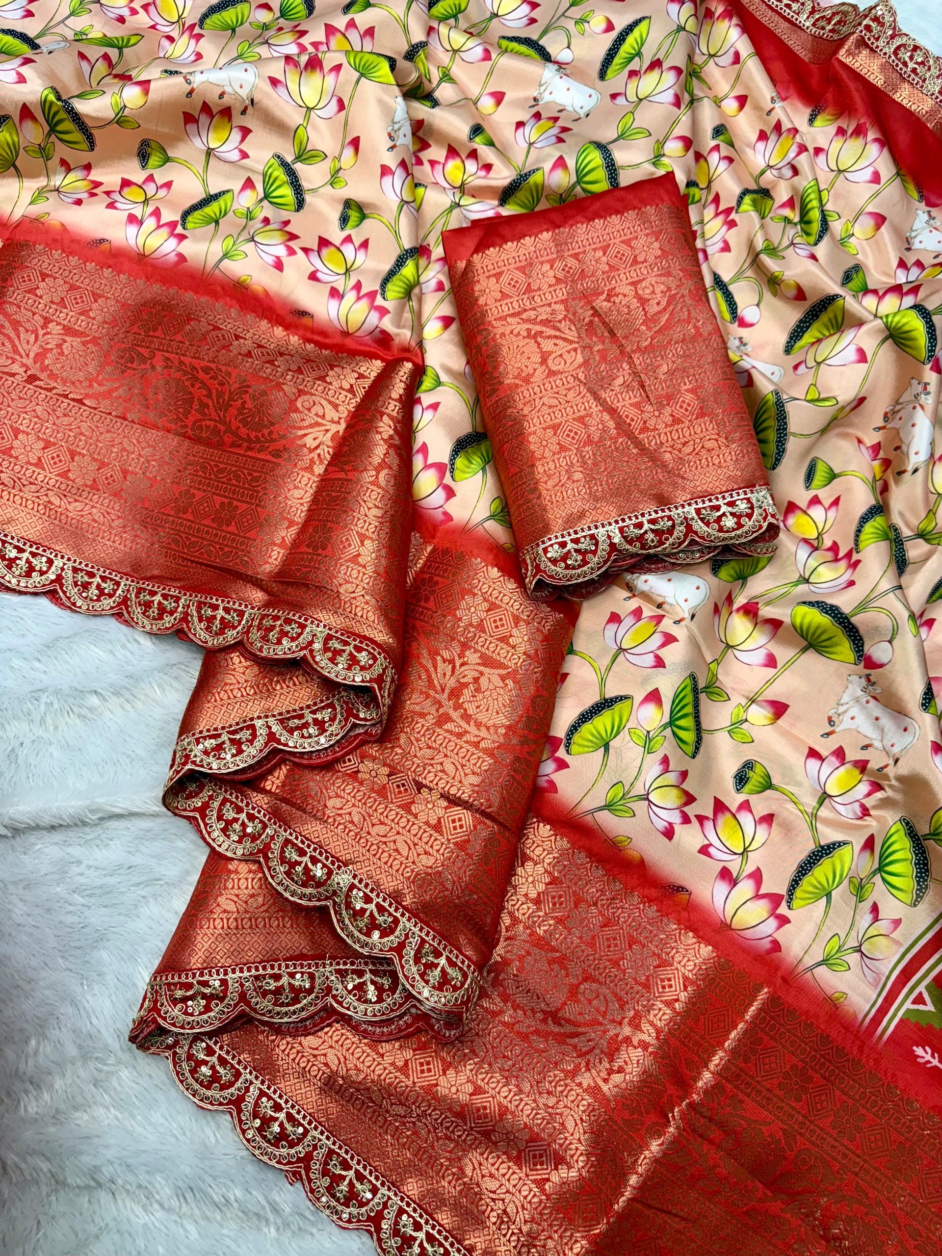 MS 466 Peach Color Dola Silk Saree With Zari Weaving Border Saree Casual, Wedding, Festive, Events . Expected Delivery 4-6 Working Days @1649/- only | Sarees, Bollywood Sarees, Creative Sarees, Designer Sarees, Embroidered Sarees, Ethnic Saree, Modern Digital sarees, Party Wear Sarees