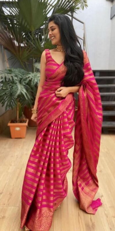 KP 5084 Pink Color Soft Lichi Silk Jacquard Work On All Over Saree Casual, Wedding, Festive, Events . Expected Delivery  4-6 Working Days @1399/- only                                                                                                                                             | Sarees, Bollywood Sarees, Creative Sarees, Designer Sarees, Embroidered Sarees, Ethnic Saree, Modern Digital sarees, Party Wear Sarees