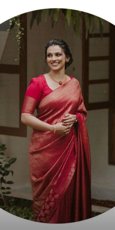 KP 5084 Red Color Soft Lichi Silk Jacquard Work On All Over Saree Casual, Wedding, Festive, Events . Expected Delivery  4-6 Working Days @1349/- only                                                                                                                                             | Sarees, Bollywood Sarees, Creative Sarees, Designer Sarees, Embroidered Sarees, Ethnic Saree, Modern Digital sarees, Party Wear Sarees