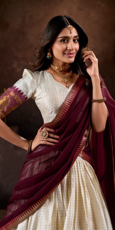 LNB 2047 White Color Poly Cotton Chex With Zari Weaving Work Lehenga Choli Wedding, Party, Festive, Events Etc. Delivery 4-6 Working Days Rs1899 | Lehenga, Bollywood Lehenga, Creative Lehenga, Designer Lehenga, Embroidered Lehenga, Party Wear Lehenga