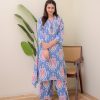Blue Rayon Wood With Print Salwar Suit