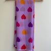 Purple Soft Georgette Silk Digital Print Heart Design Saree