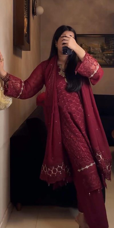 AD 197 Maroon Color Faux Georgette With Pal Diamond Hand Work Salwar Suit Casual, Wedding, Party, Festive, Events Etc.4-6 Working Days@ 2099/-only | Jump Suits, Salwar suit, Casual Suits, Creative suits, Designer Suits, Palazzo Suits, Party Wear Suits, Patiala Suits, Straight Suits