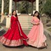 Cream Fox Georgette Embroidery Work Anarkali Gown