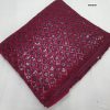 Marron Georgette Dual Sequins Embroidery Sequins Work Saree