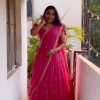 Red Georgette Embroidery And Sequins Work Lehenga Choli