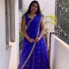 Royal Blue Georgette Embroidery And Sequins Work Lehenga Choli