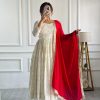 White Fox Georgette Heavy Embroidery Work Salwar Suit