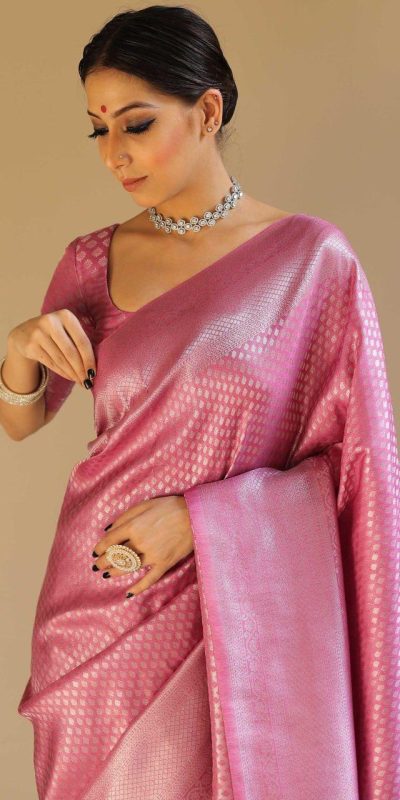KP 6018 Light pink Color Soft Lichi Silk Jacquard Work On All Over Saree Casual, Wedding, Festive, Events . Expected Delivery 4-6 Working Days @1349/- only | Sarees, Bollywood Sarees, Creative Sarees, Designer Sarees, Embroidered Sarees, Ethnic Saree, Modern Digital sarees, Party Wear Sarees