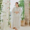 White Faux Georgette Embroidery Sequence Work Salwar Suit