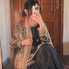 Black Chinnon Sequences Work Salwar Suit