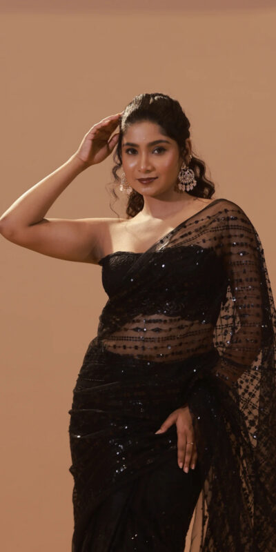 BT 352 Black Color Nylon Butterfly Net Sequence With Thread Work Saree Casual, Wedding, Festive, Events . Expected Delivery 4-6 Working Days @1699/- only | Sarees, Bollywood Sarees, Creative Sarees, Designer Sarees, Embroidered Sarees, Ethnic Saree, Modern Digital sarees, Party Wear Sarees