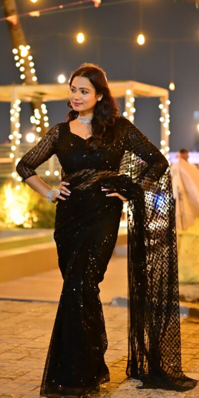 BT 352 Black Color Nylon Butterfly Net Sequence With Thread Work Saree Casual, Wedding, Festive, Events . Expected Delivery 4-6 Working Days @1699/- only | Sarees, Bollywood Sarees, Creative Sarees, Designer Sarees, Embroidered Sarees, Ethnic Saree, Modern Digital sarees, Party Wear Sarees