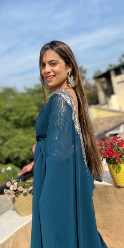 JR 579 Peacock Blue Color Georgette Sequence Work Lace With Peiping Saree Casual, Wedding, Festive, Events . Expected Delivery 4-6 Working Days @1649/- only | Sarees, Bollywood Sarees, Creative Sarees, Designer Sarees, Embroidered Sarees, Ethnic Saree, Modern Digital sarees, Party Wear Sarees