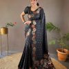 MS 482 Black Color Soft Litchi Silk Kubera Pattu Saree Casual, Wedding, Festive, Events . Expected Delivery  4-6 Working Days @1249/- only                                                                                                                                           | Sarees, Bollywood Sarees, Creative Sarees, Designer Sarees, Embroidered Sarees, Ethnic Saree, Modern Digital sarees, Party Wear Sarees