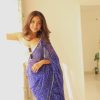 Blue Soft Georgette Silk Bandhani Design Saree