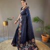 MS 482 Navy Blue Color Soft Litchi Silk Kubera Pattu Saree Casual, Wedding, Festive, Events . Expected Delivery  4-6 Working Days @1249/- only                                                                                                                                           | Sarees, Bollywood Sarees, Creative Sarees, Designer Sarees, Embroidered Sarees, Ethnic Saree, Modern Digital sarees, Party Wear Sarees