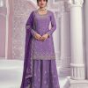 Violet Chinon Multi Coding Work Salwar Suit