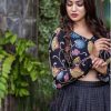Black Chant Crepe Digital Print Lehenga Choli