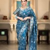 Blue Soft Litchi Silk All Over Weaving Saree