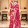 Rani Pink Soft Litchi Silk All Over Weaving Saree