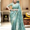 Sky Blue Soft Litchi Silk All Over Weaving Saree