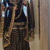 Black Georgette Embroidery Sequence Work Salwar Suit