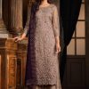 Cream Net With Coding Sequence Work Salwar Suit