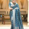 Blue Soft Litchi Silk Kubera Pattu Saree