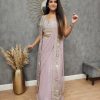 Light Purple Georgette With Embroidery Lehenga Choli