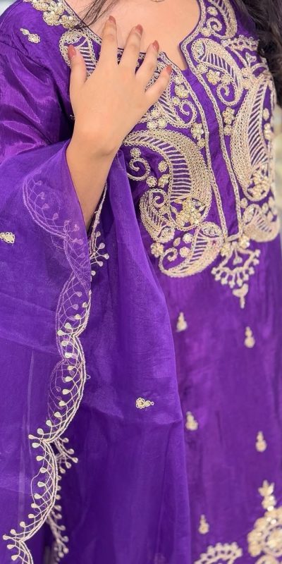VLM 269 Purple Color Chinon Silk Embroidery Work Salwar Suit Casual, Wedding, Festive, Events . Expected Delivery 4-6 Working Days @2099/- only | Jump Suits, Salwar suit, Casual Suits, Creative suits, Designer Suits, Palazzo Suits, Party Wear Suits, Patiala Suits, Straight Suits
