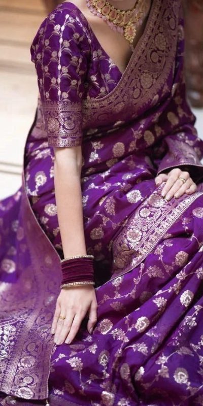 MS 483 Purple Color Soft Litchi Silk Kubera Pattu Saree Casual, Wedding, Festive, Events . Expected Delivery 4-6 Working Days @1199/- only | Sarees, Bollywood Sarees, Creative Sarees, Designer Sarees, Embroidered Sarees, Ethnic Saree, Modern Digital sarees, Party Wear Sarees