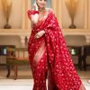 Red Soft Litchi Silk Kubera Pattu Saree