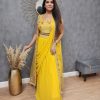 Yellow Georgette With Embroidery Lehenga Choli