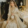 Half White Chinon Silk Embroidery Work Salwar Suit