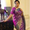 Purple Soft Litchi Silk All Over Weaving Saree