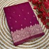 Rani Pink Banarasi Silk Zari Weaving Pallu Saree