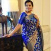 Royal Blue Soft Litchi Silk All Over Weaving Saree