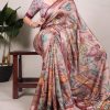 YNF 7019 Cream Color Tushar Silk With Viscose Border Printed Saree Casual, Wedding, Festive, Events . Expected Delivery  4-6 Working Days @1699/- only                                                                                                                                           | Sarees, Bollywood Sarees, Creative Sarees, Designer Sarees, Embroidered Sarees, Ethnic Saree, Modern Digital sarees, Party Wear Sarees