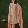Light Peach Rangoli Coding Sequence Work Salwar Suit