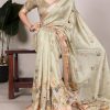 YNF 7019 Light Pista Color Tushar Silk With Viscose Border Printed Saree Casual, Wedding, Festive, Events . Expected Delivery  4-6 Working Days @1699/- only                                                                                                                                           | Sarees, Bollywood Sarees, Creative Sarees, Designer Sarees, Embroidered Sarees, Ethnic Saree, Modern Digital sarees, Party Wear Sarees
