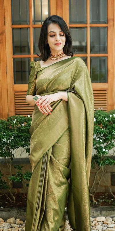 KP 4074 Mehndi Color Lichi Silk Jacquard Work On All Over Saree Casual, Wedding, Festive, Events . Expected Delivery 4-6 Working Days @1399/- only | Sarees, Bollywood Sarees, Creative Sarees, Designer Sarees, Embroidered Sarees, Ethnic Saree, Modern Digital sarees, Party Wear Sarees
