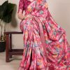 YNF 7019 Rani Pink Color Tushar Silk With Viscose Border Printed Saree Casual, Wedding, Festive, Events . Expected Delivery  4-6 Working Days @1699/- only                                                                                                                                           | Sarees, Bollywood Sarees, Creative Sarees, Designer Sarees, Embroidered Sarees, Ethnic Saree, Modern Digital sarees, Party Wear Sarees