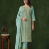 Sky Blue Rangoli Coding Sequence Work Salwar Suit