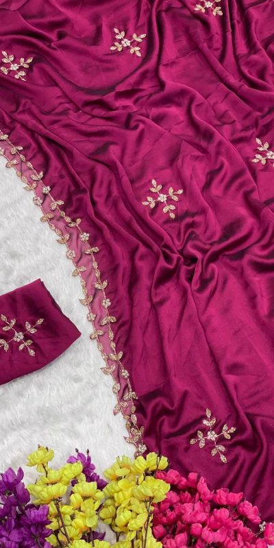 AC Resham Rani Pink Color Rangoli Silk Handwork Cutwork Pearl Saree Casual, Wedding, Festive, Events . Expected Delivery 4-6 Working Days @1999/- only | Sarees, Bollywood Sarees, Creative Sarees, Designer Sarees, Embroidered Sarees, Ethnic Saree, Modern Digital sarees, Party Wear Sarees